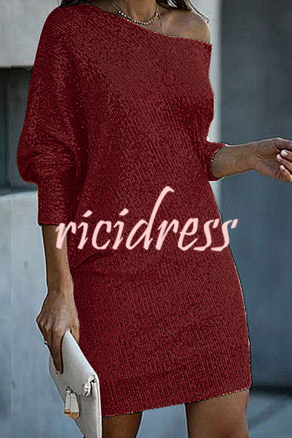 Vivienne Sequin Off-Shoulder Mini Dress