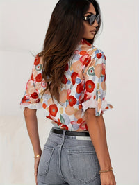 Poppy | Women's Floral Print Long Sleeve Button-Up Shirt