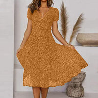 Jana | Women's Flowing V-Neck Midi Dress