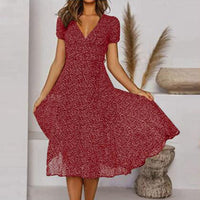 Jana | Women's Flowing V-Neck Midi Dress