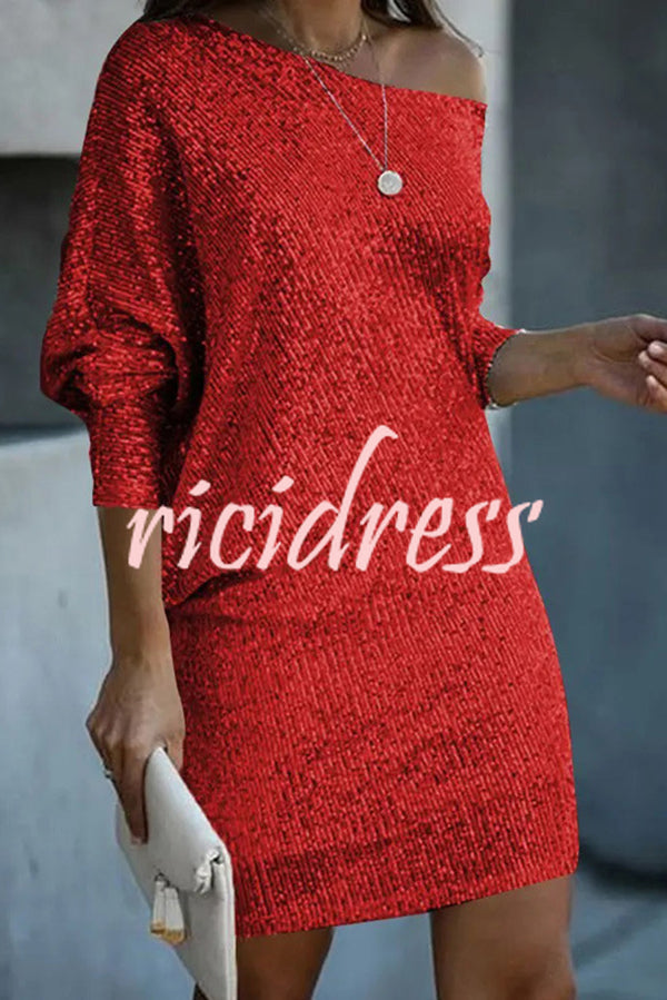 Vivienne Sequin Off-Shoulder Mini Dress