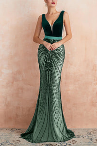 Valentina Sequin Backless Maxi Dress
