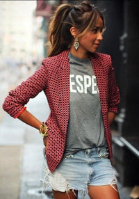 Aksinya | Women's Red Plaid Jacket