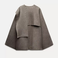 Stefanie | Women's Elegant Draped Cape Coat