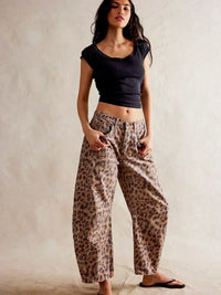 Lena | Women's Relaxed Fit Leopard Print Jeans