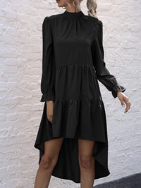 Valentina High-Low Flounce Dress in Sage
