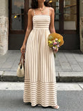 Celeste Striped Linen Maxi Dress