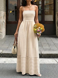 Celeste Striped Linen Maxi Dress