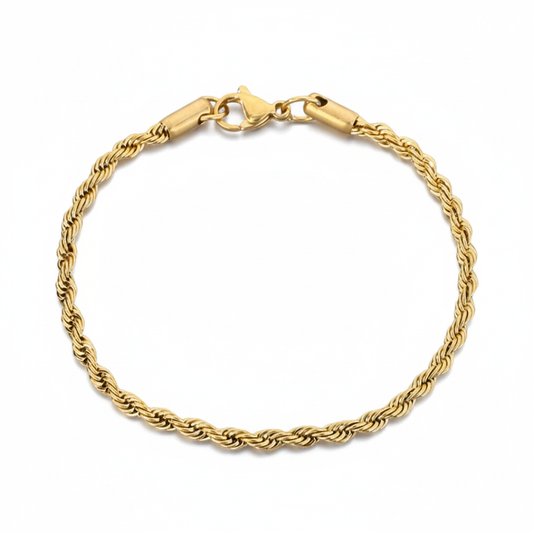 Rope Bracelet Gold 3mm