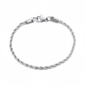 Rope Bracelet Silver 3mm