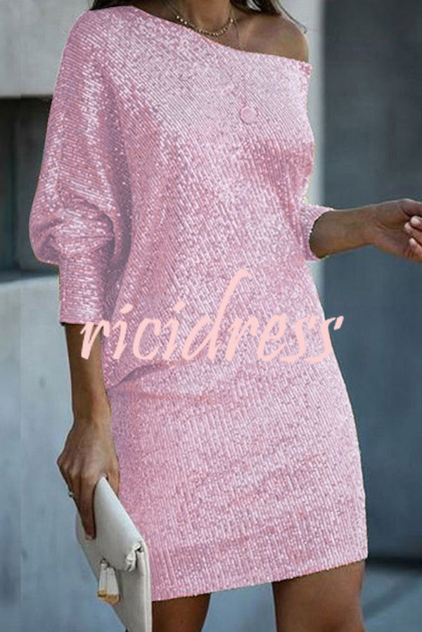 Vivienne Sequin Off-Shoulder Mini Dress