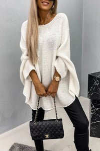 Ulrique | Women's Oversized Batwing Poncho Sweater
