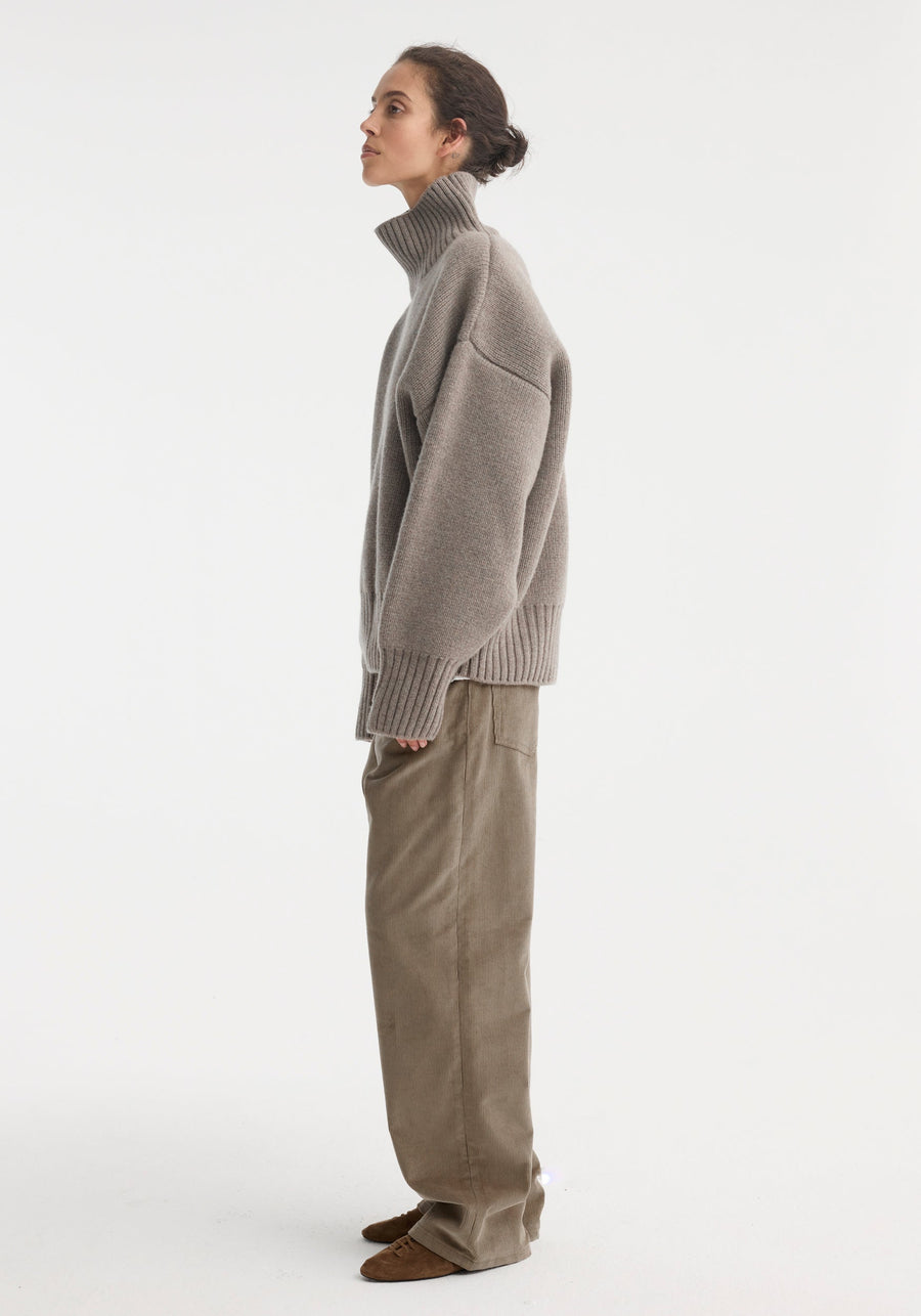 Sculptural Compact Turtleneck