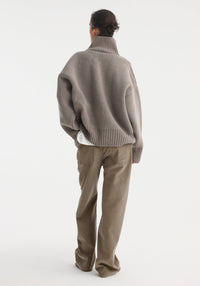 Sculptural Compact Turtleneck