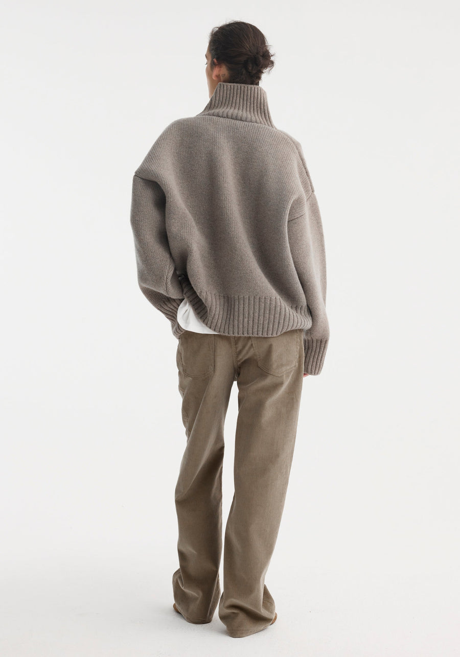 Sculptural Compact Turtleneck