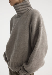 Sculptural Compact Turtleneck