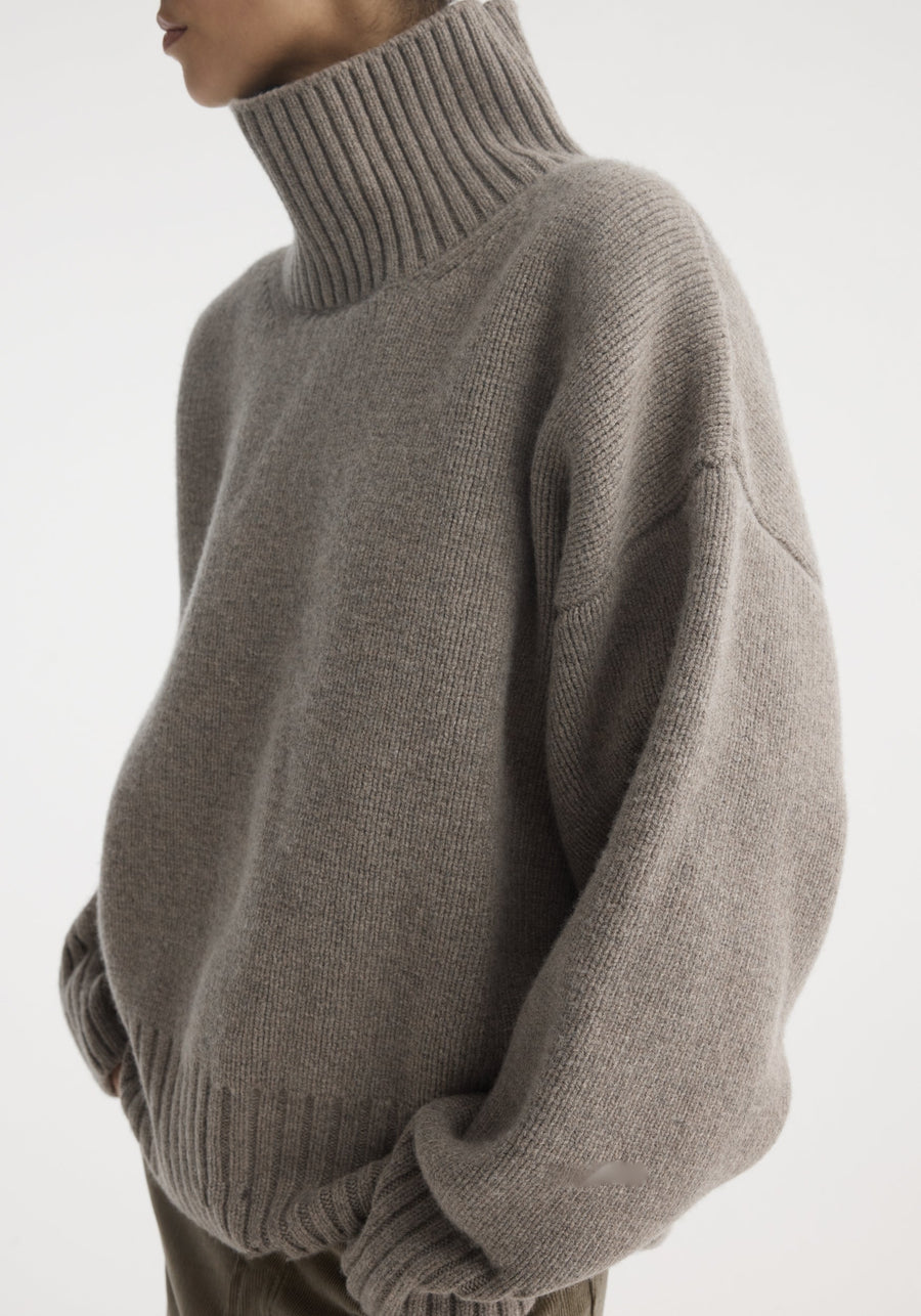 Sculptural Compact Turtleneck