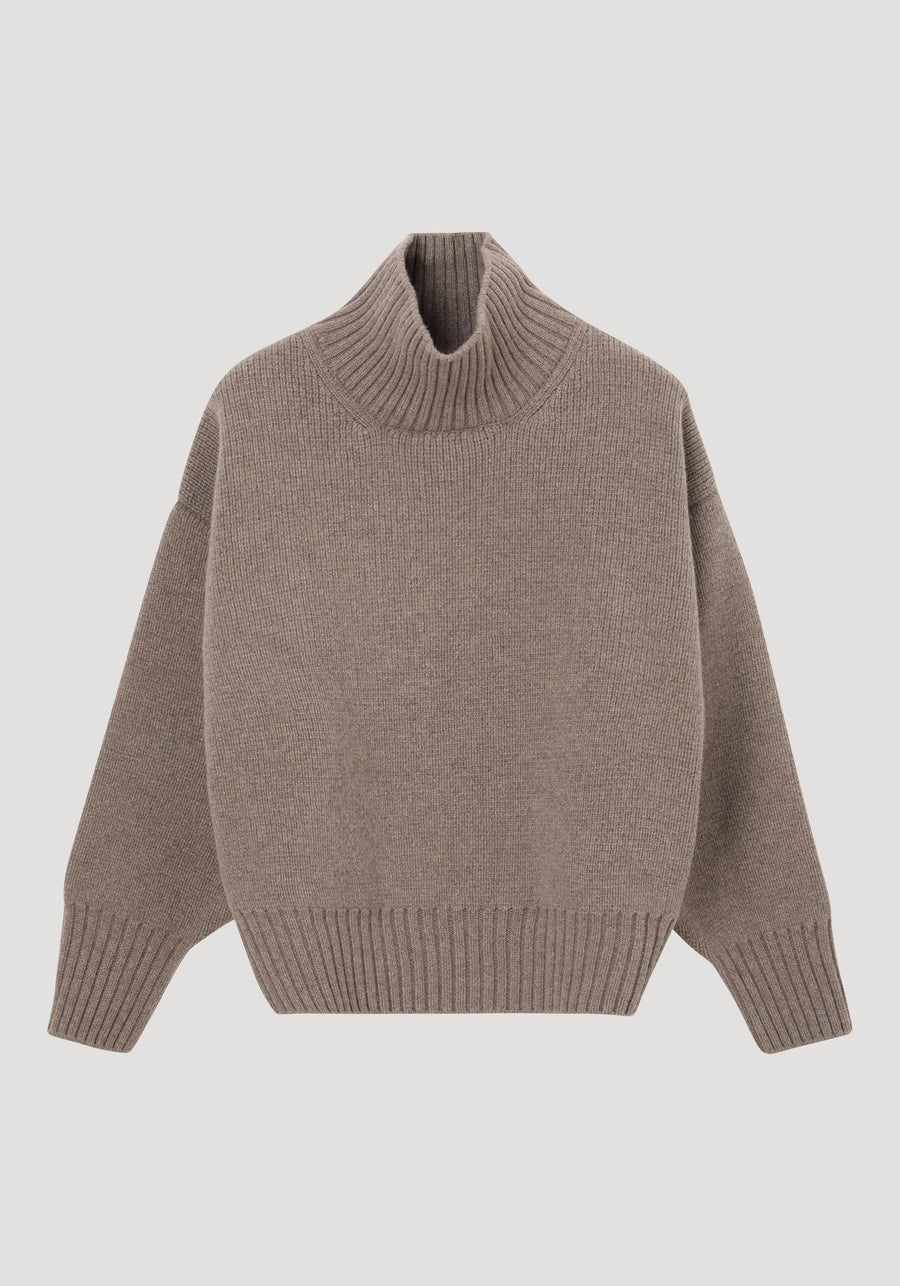 Sculptural Compact Turtleneck