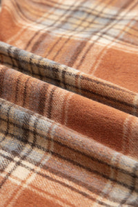 Plaid Flap Pocket Buttoned Shacket