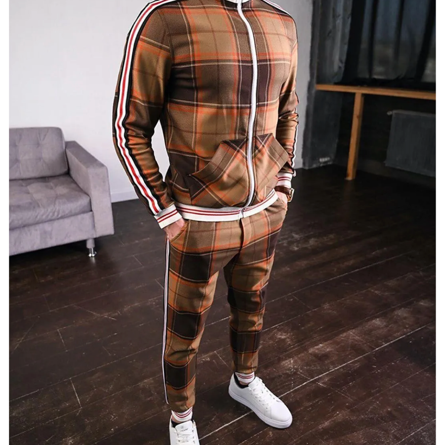 Elias | Men's Sporty Patterned Jogger Set
