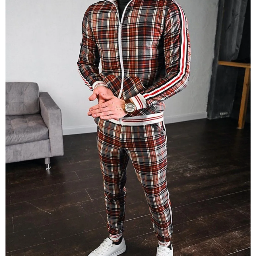 Elias | Men's Sporty Patterned Jogger Set