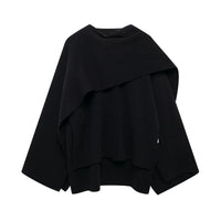 Stefanie | Women's Elegant Draped Cape Coat