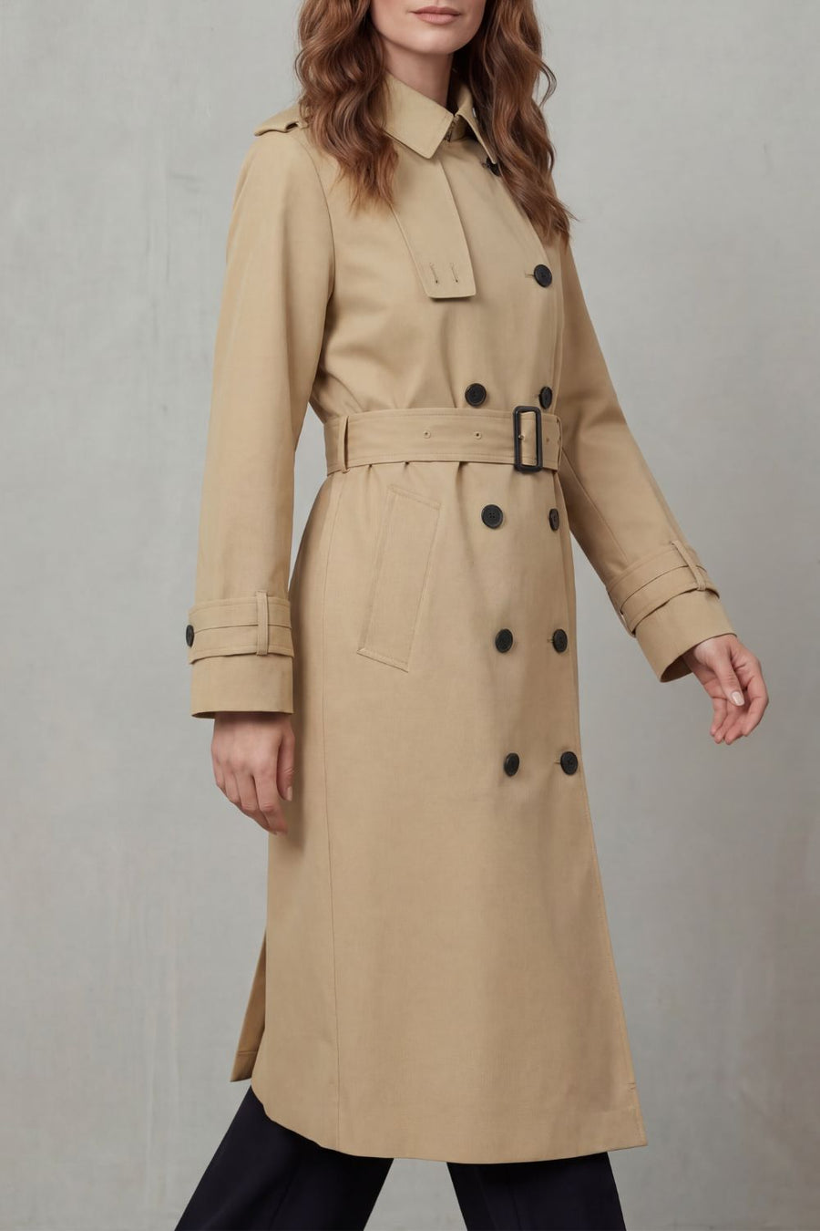 HADLEY | DOUBLE BREASTED BELTED TRENCH COAT
