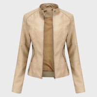 Sarah – Casual leather jacket for effortless elegance