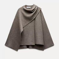 Stefanie | Women's Elegant Draped Cape Coat