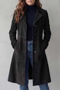 MARLOE | SUEDE LONGLINE COAT