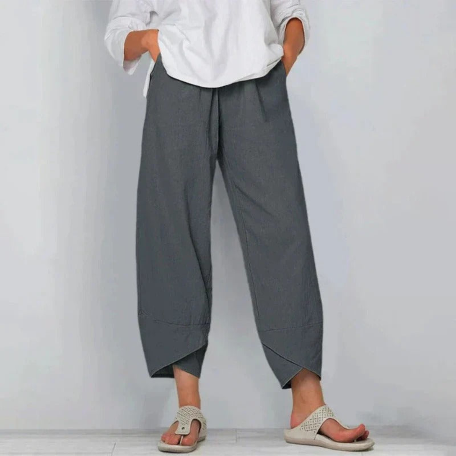 Juliane | Women's Wide Leg Casual Cropped Trousers