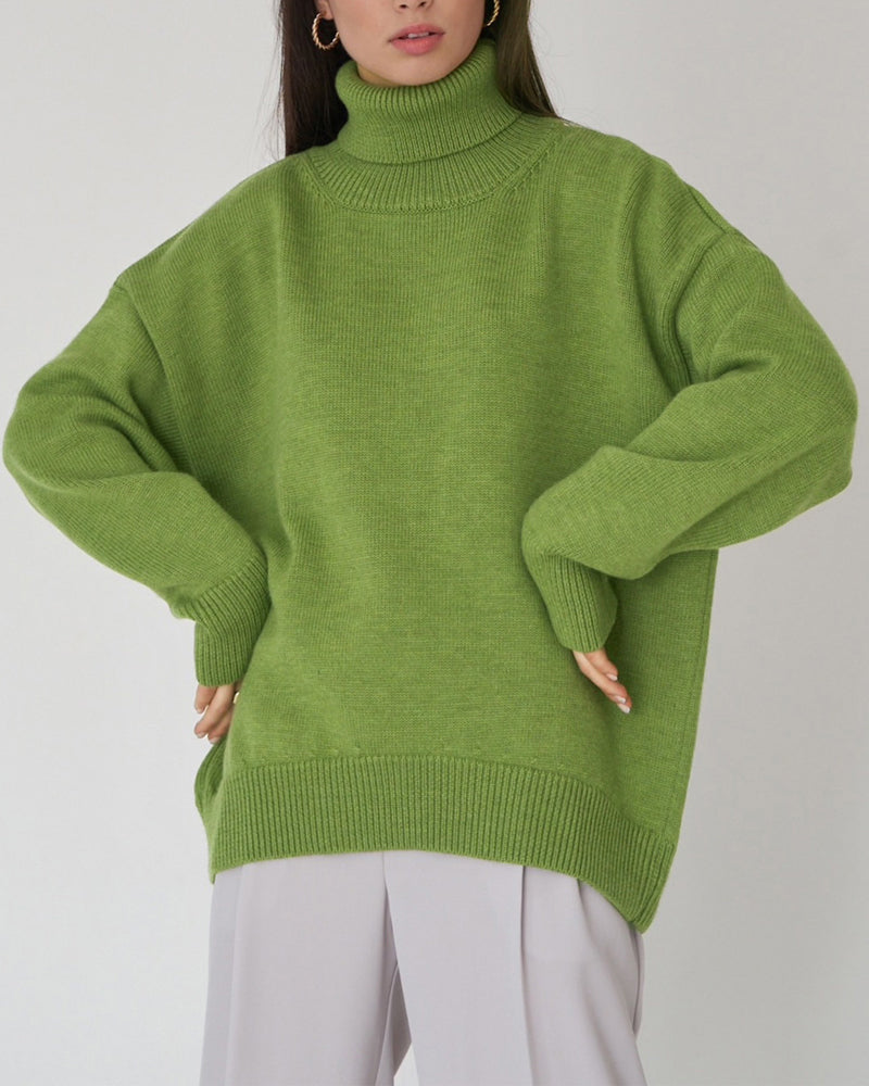 Regine | Women's Relaxed Turtleneck Knit Sweater