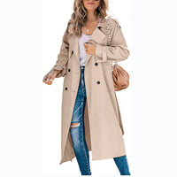 Viviane | Women's Longline Belted Trench with Tie Waist