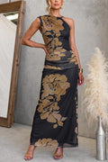 Black and Gold Floral