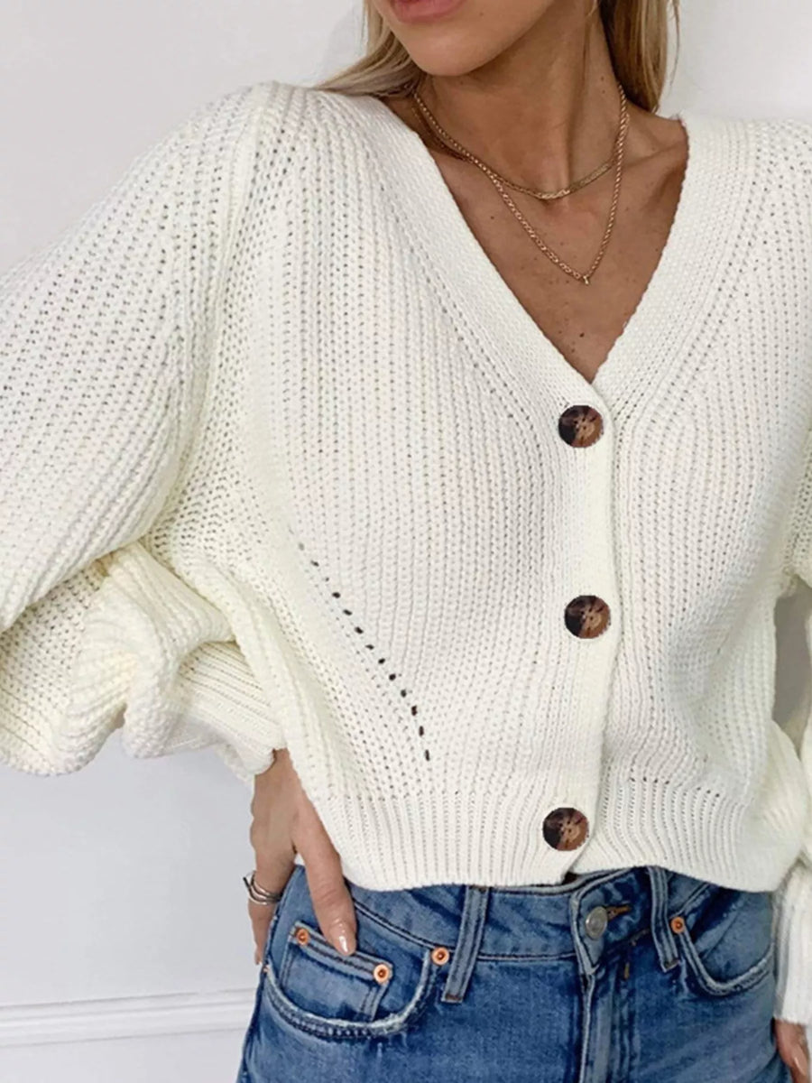Chunky Knit Button Down Cardigan