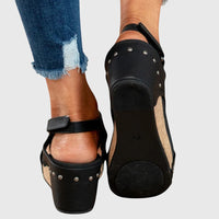 Franziska | Women's Open Toe Slingback Wedge Sandals