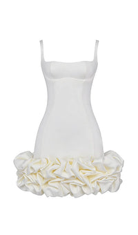IVORY RUFFLE HEM DRESS-mini dresses-white-regular -hidden zipper-sexy-latest-new in dresses-party dress-prom dresses-homecoming dress-graduation dress-forma