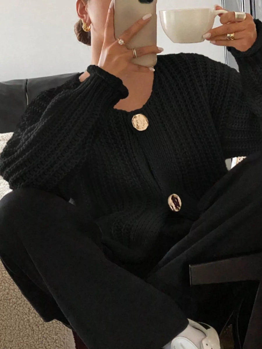Margot Linen Button Cardigan