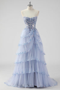 Violetta Sequin Tiered Gown