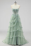 Violetta Sequin Tiered Gown