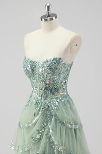 Violetta Sequin Tiered Gown