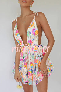 Arabella Sequined Floral Mini Dress