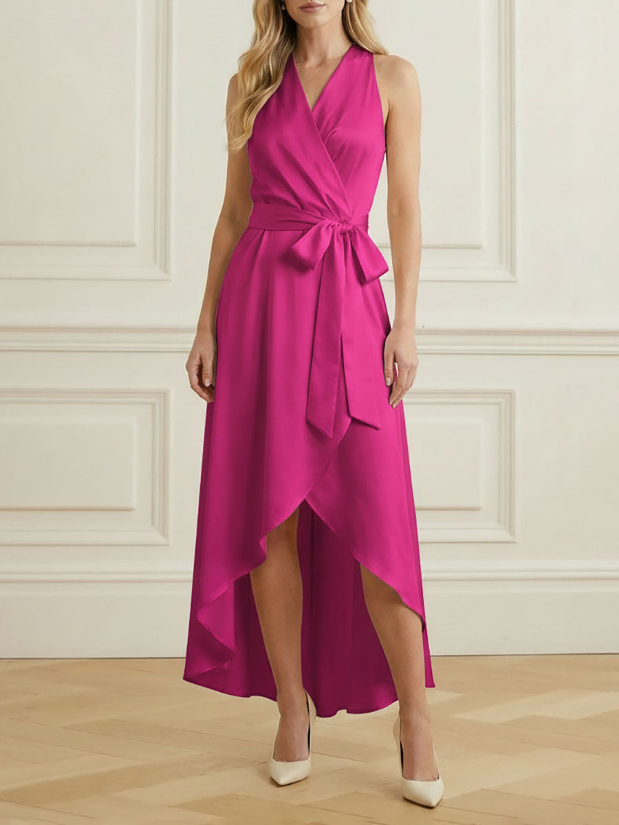 Fleur Ruffle High-Low Maxi Dress
