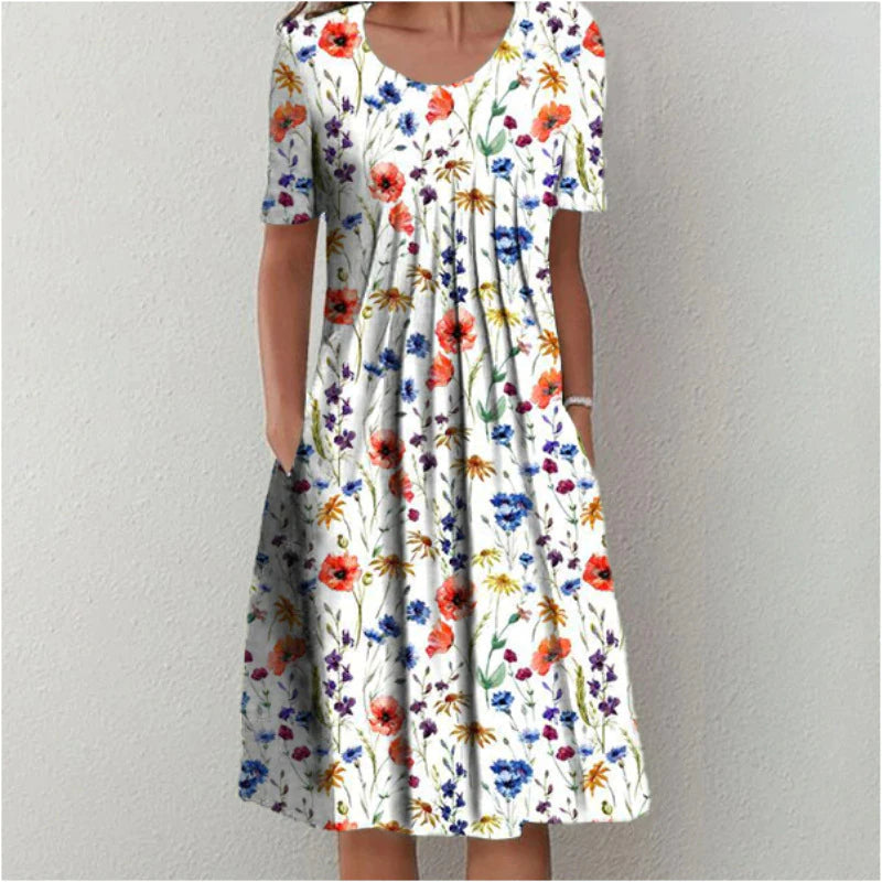 Carolin | Women's Short Sleeve Floral Dress