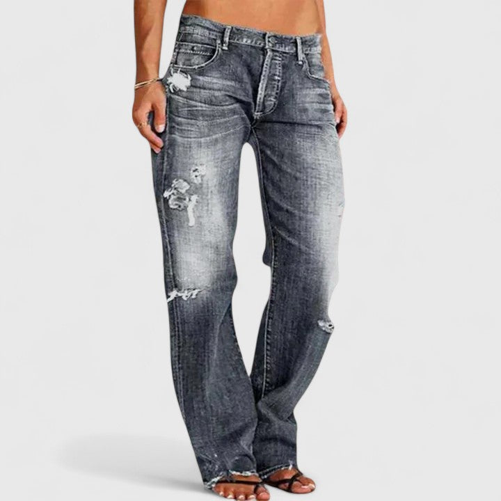 Theresa | Women's Vintage Washed Relaxed Fit Jeans