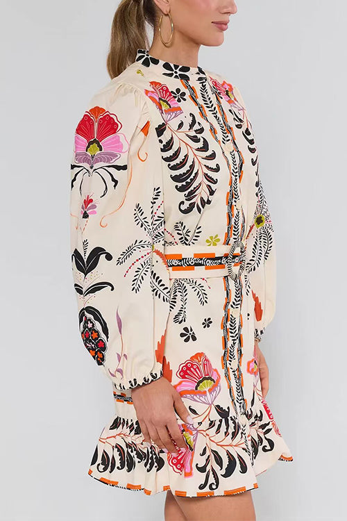 Celeste Floral Ruffle Mini Dress