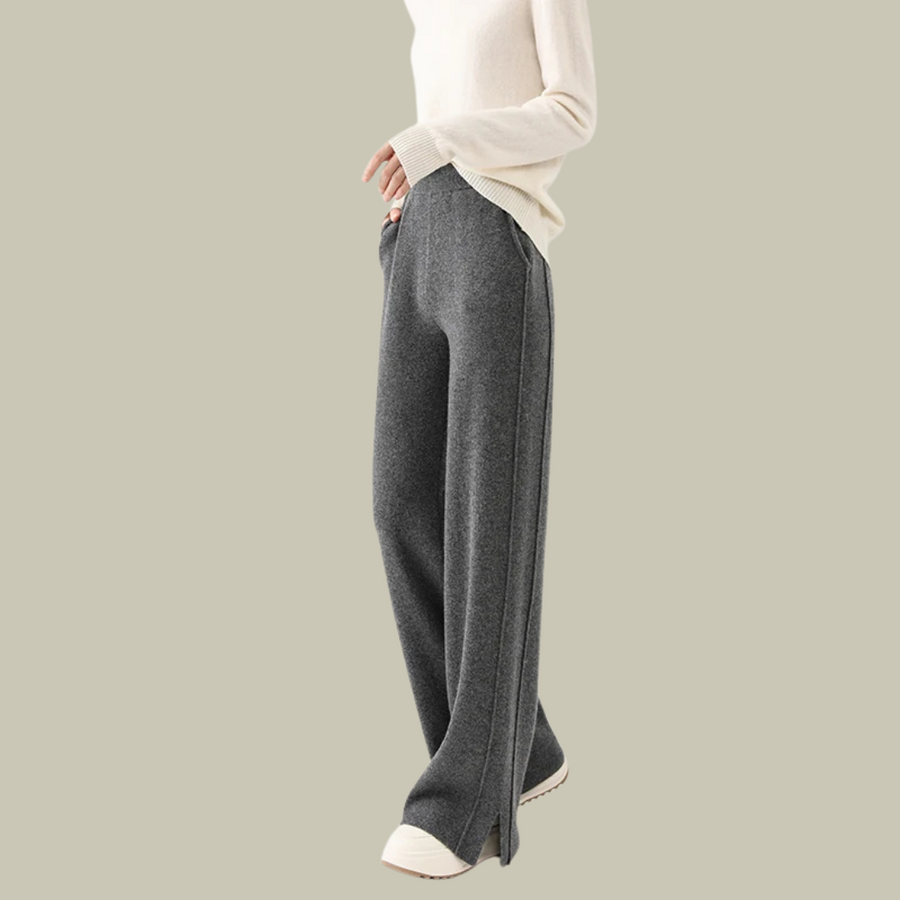 Claudia | Women's Classic Pleated Front Wool Trousers