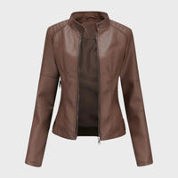 Sarah – Casual leather jacket for effortless elegance