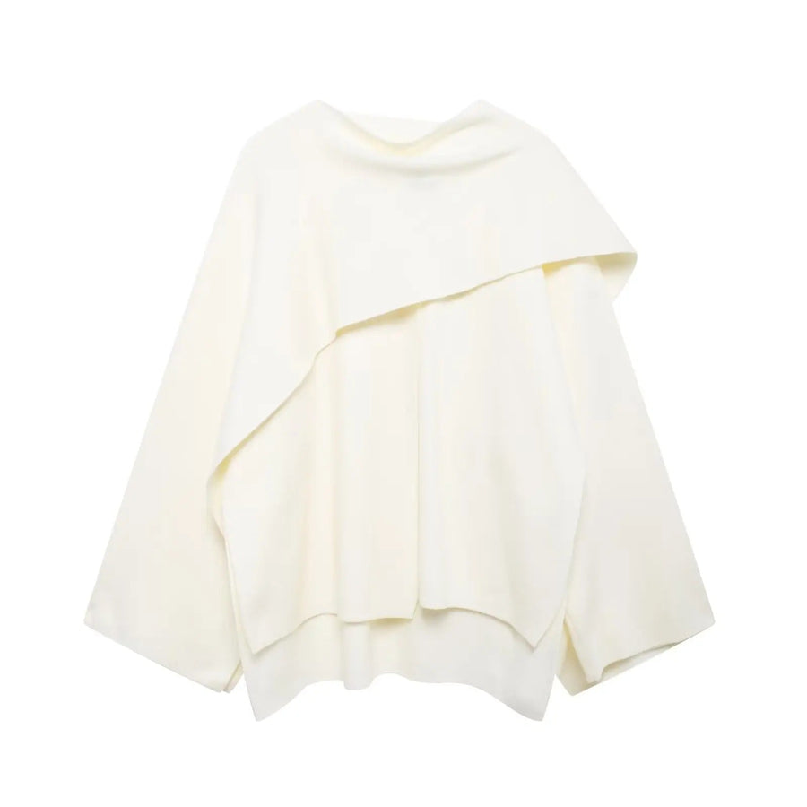 Stefanie | Women's Elegant Draped Cape Coat