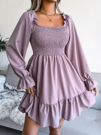 Celine Smocked Flounce Dress